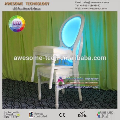 color changing led Lighted illuminated Stackable Banquet Chair