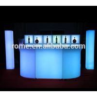 Hot sell night club use glowing Plastic color change RGB bar counters design for event