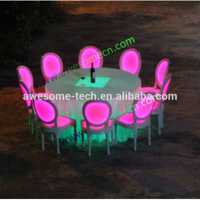 battery powered light up lounge armless ghost chair